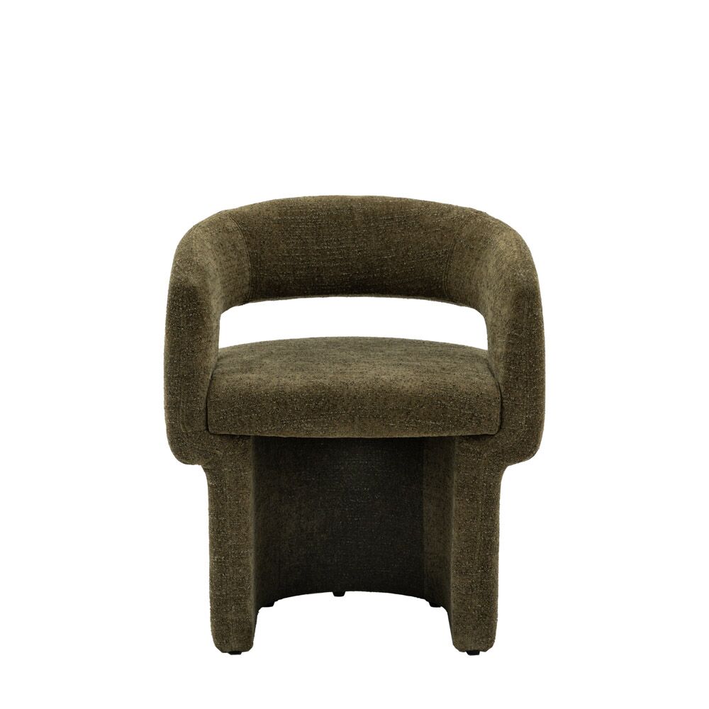 Saul Dining Chair Green Boucle - Image 4