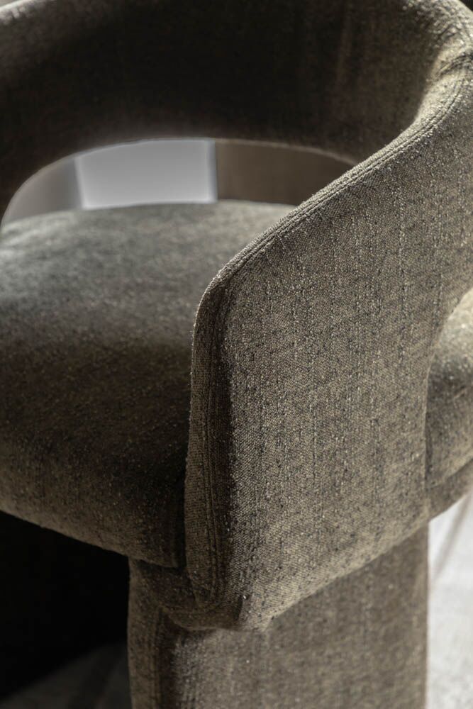 Saul Dining Chair Green Boucle - Image 2