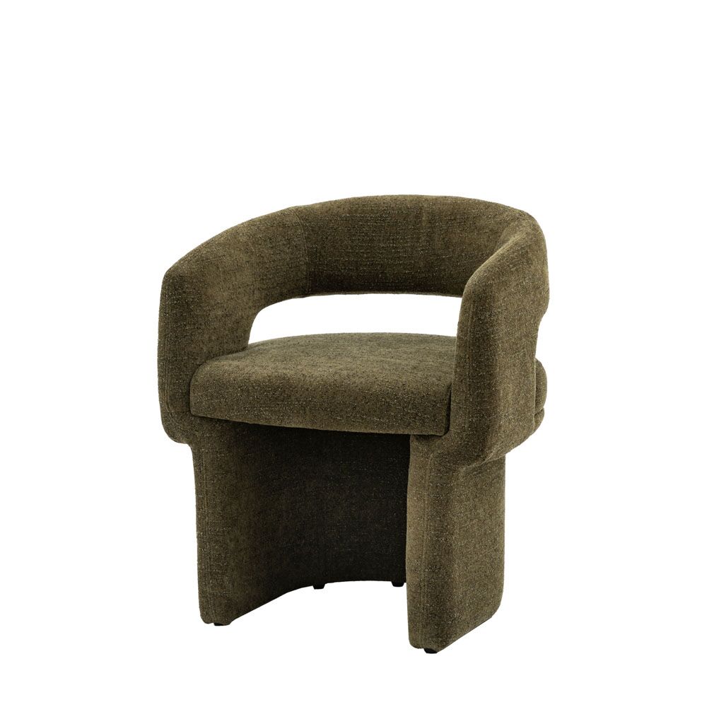 Saul Dining Chair Green Boucle - Image 5