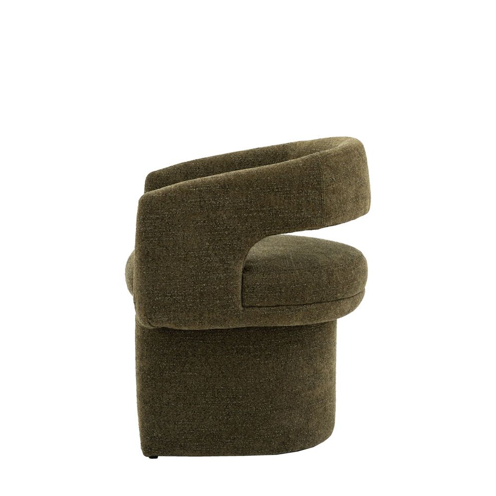 Saul Dining Chair Green Boucle - Image 6