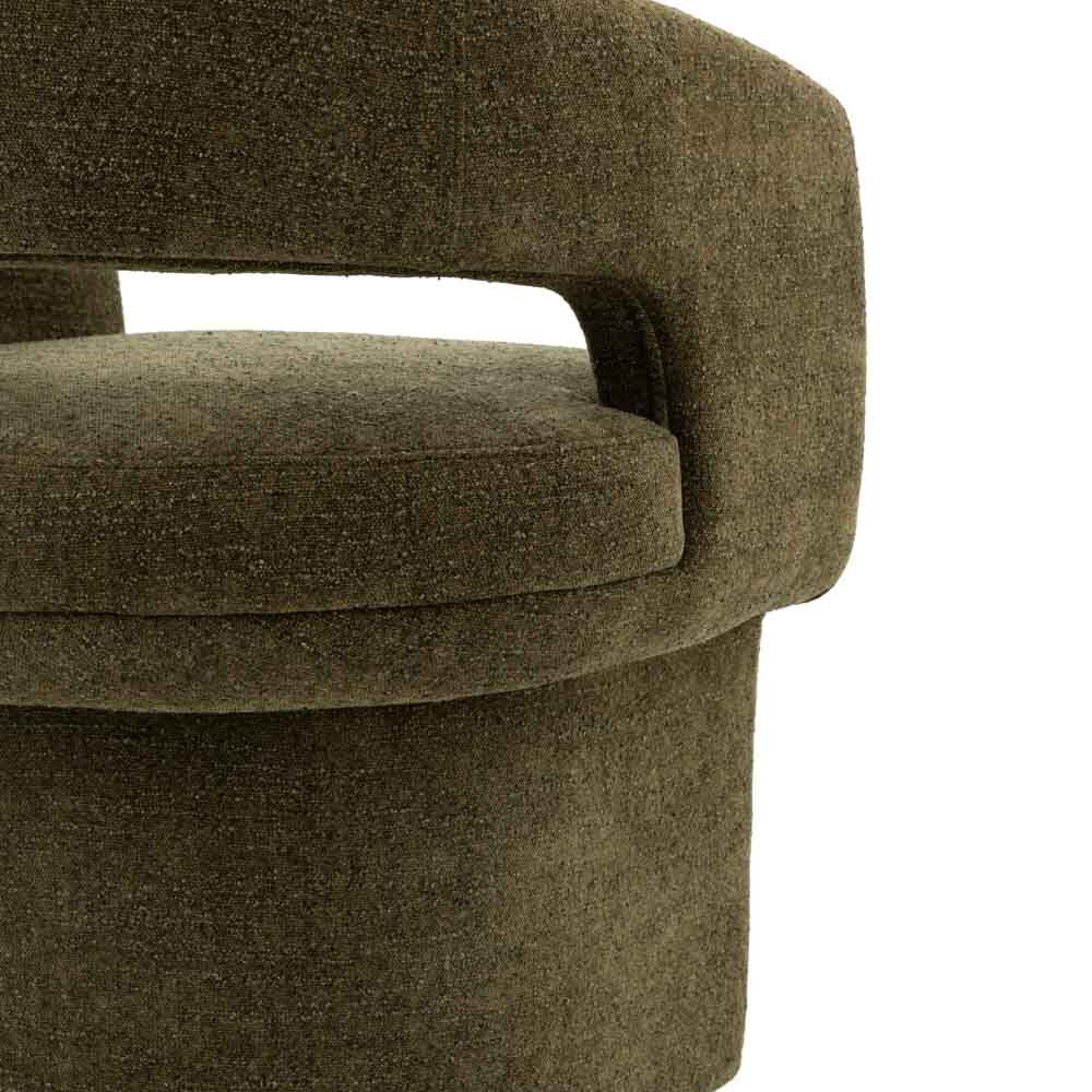Saul Dining Chair Green Boucle - Image 8