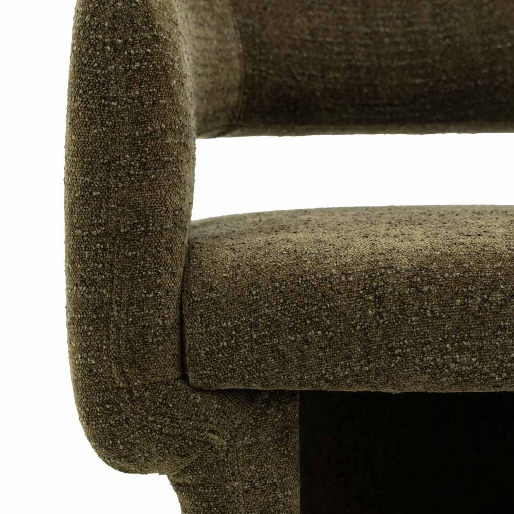 Saul Dining Chair Green Boucle - Image 9