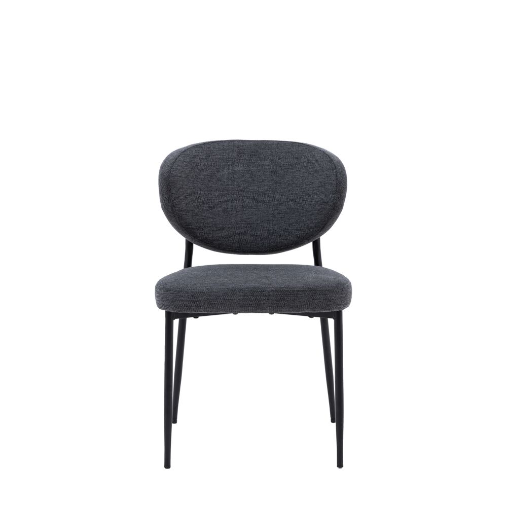 Odense Dining Chair Charcoal (2 Pack) - Image 4