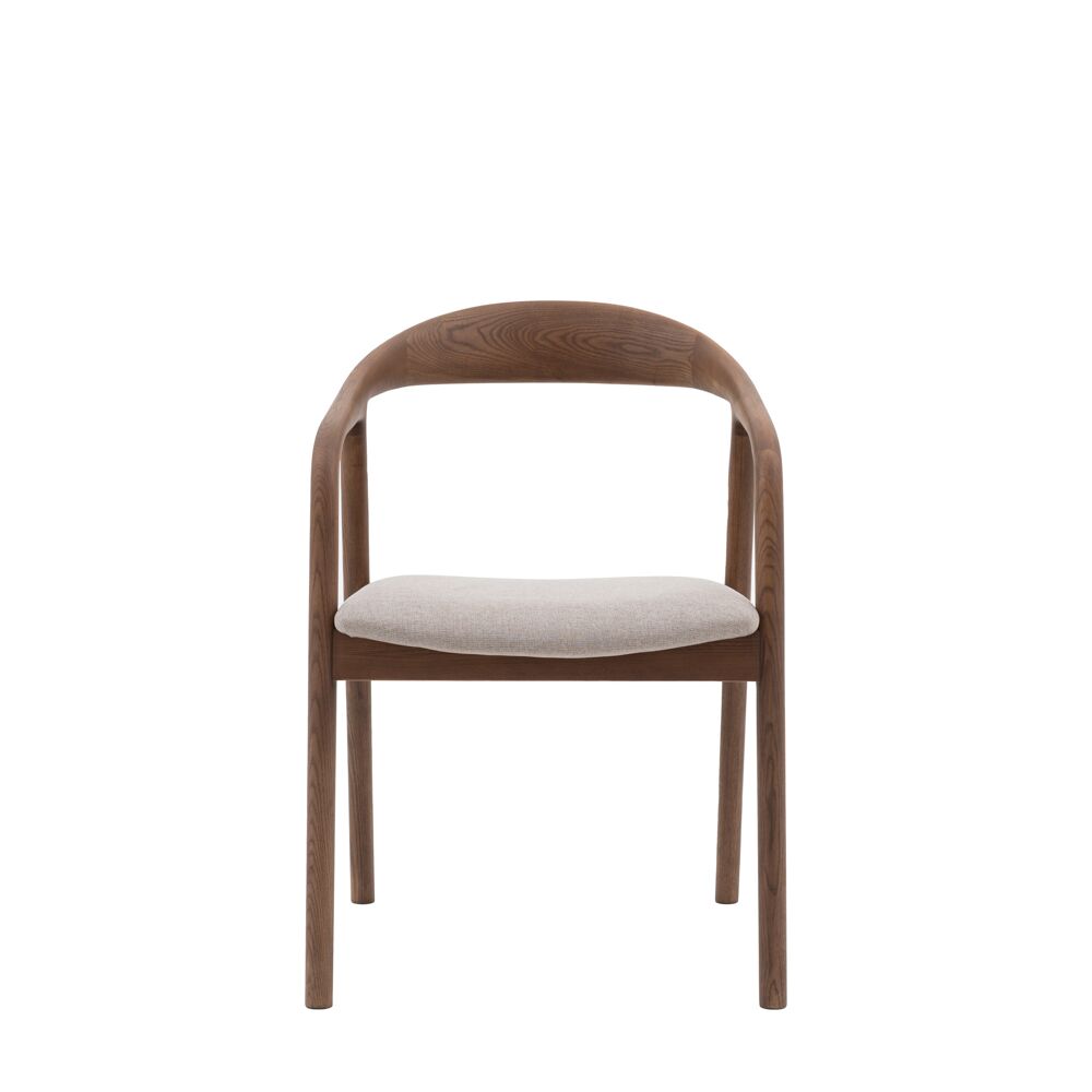 Girona Upholstered Dining Chair Walnut (2 Pack) - Image 4