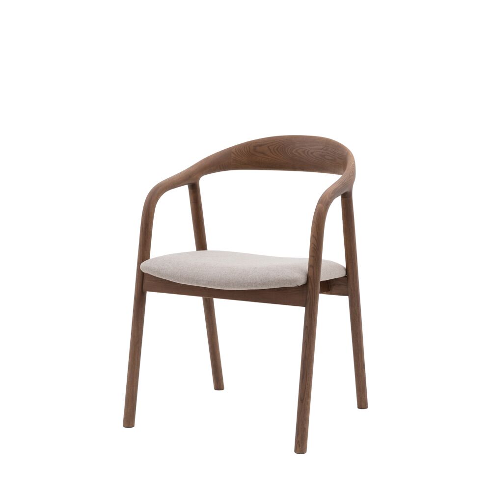 Girona Upholstered Dining Chair Walnut (2 Pack) - Image 5