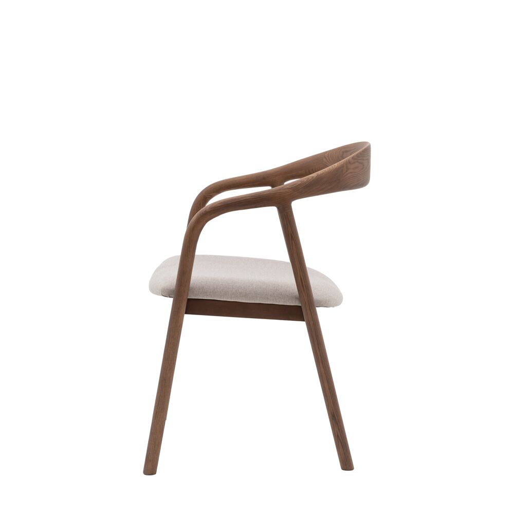 Girona Upholstered Dining Chair Walnut (2 Pack) - Image 6