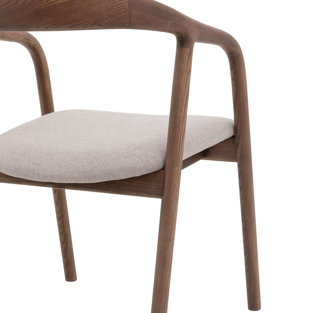 Girona Upholstered Dining Chair Walnut (2 Pack) - Image 8