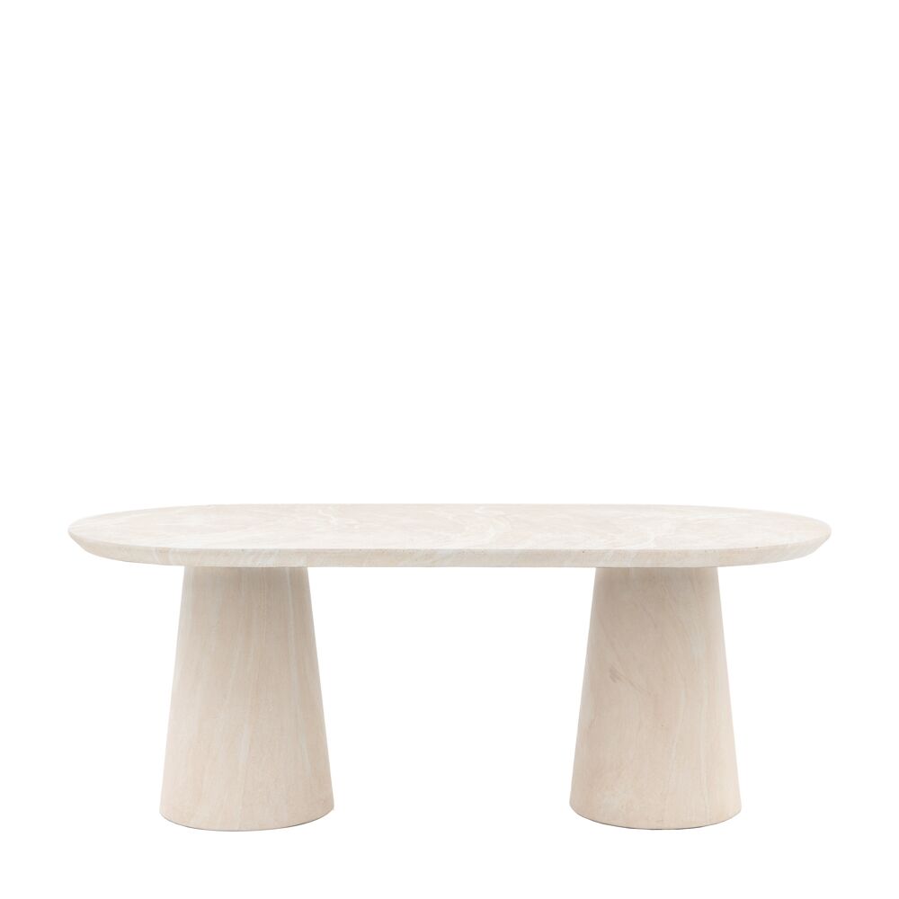 Vigo Oval Dining Table Travertine - Image 4