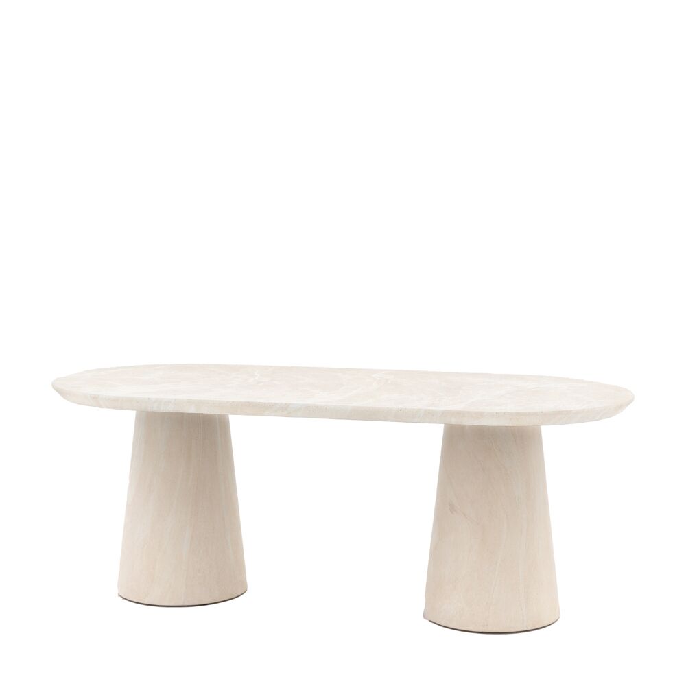Vigo Oval Dining Table Travertine - Image 5