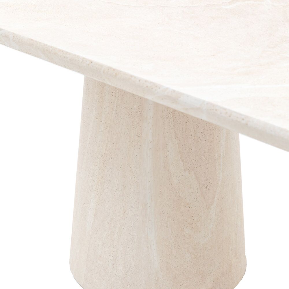 Vigo Oval Dining Table Travertine - Image 8