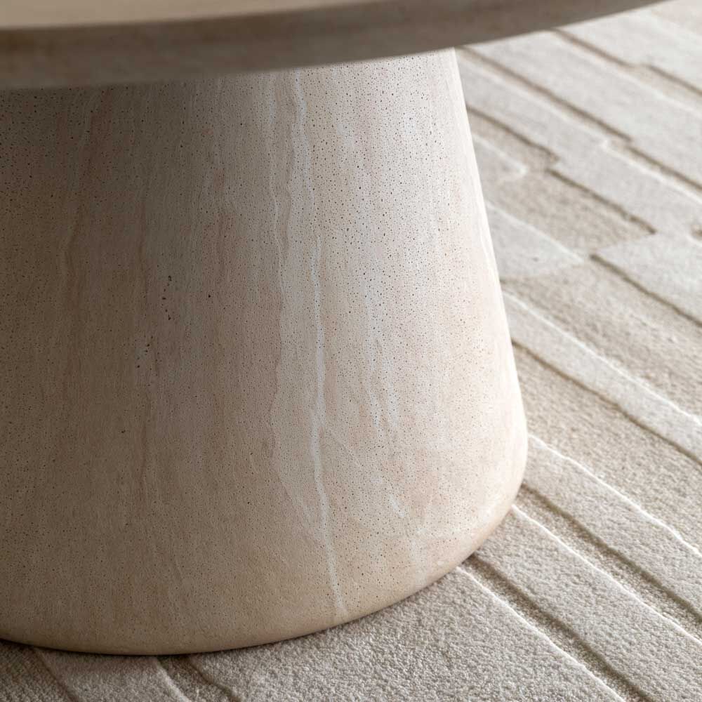 Vigo Round Dining Table Travertine - Image 3