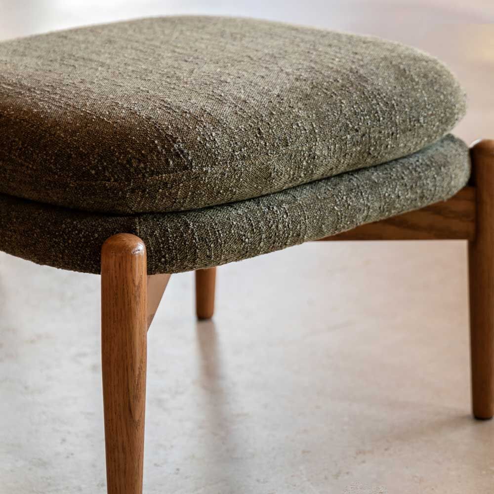 Busan Footstool Green Boucle - Image 2