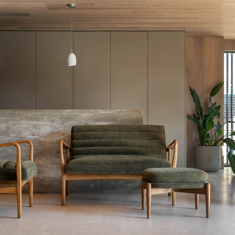 Busan Footstool Green Boucle - Image 4