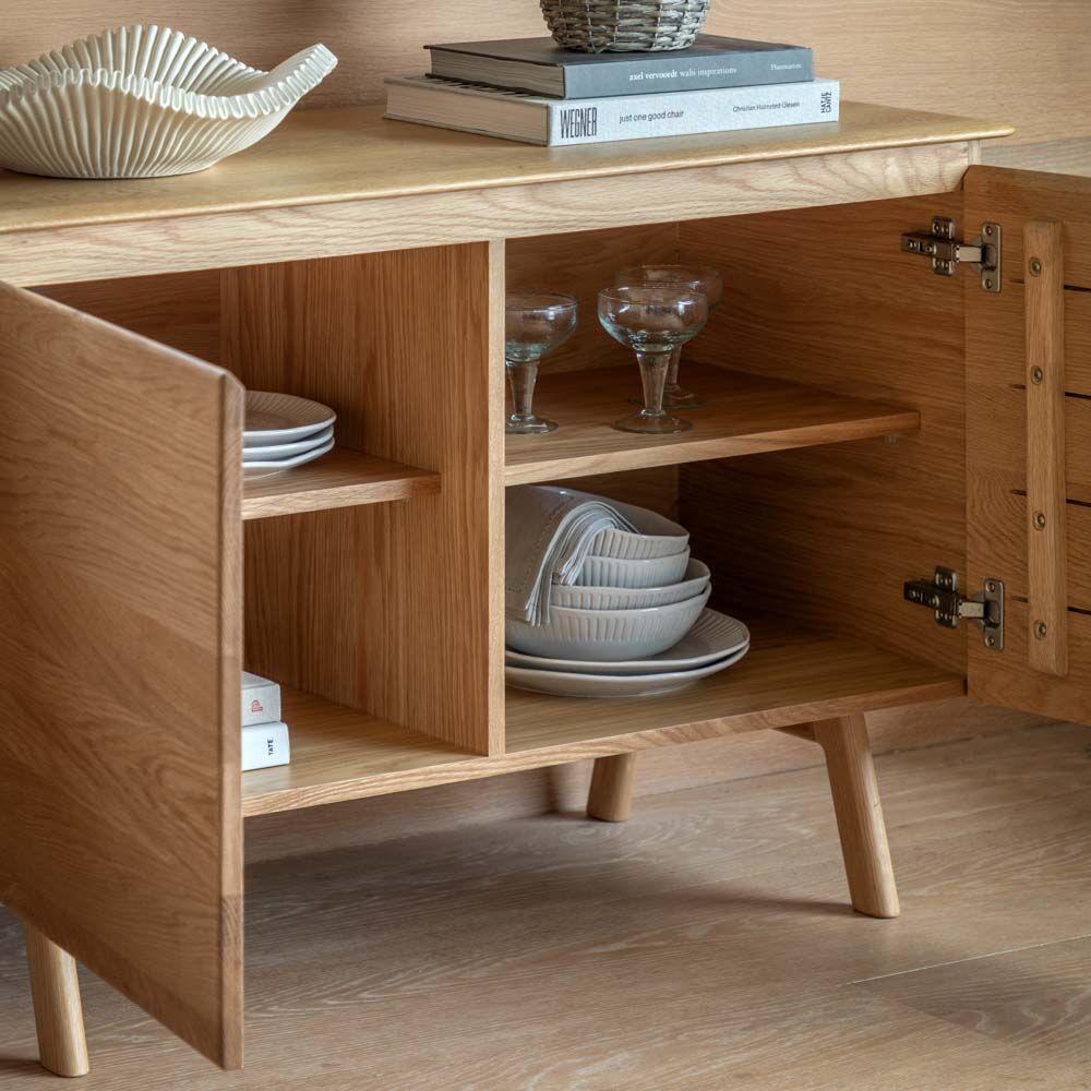 Girona 2 Door Sideboard Oak - Image 2