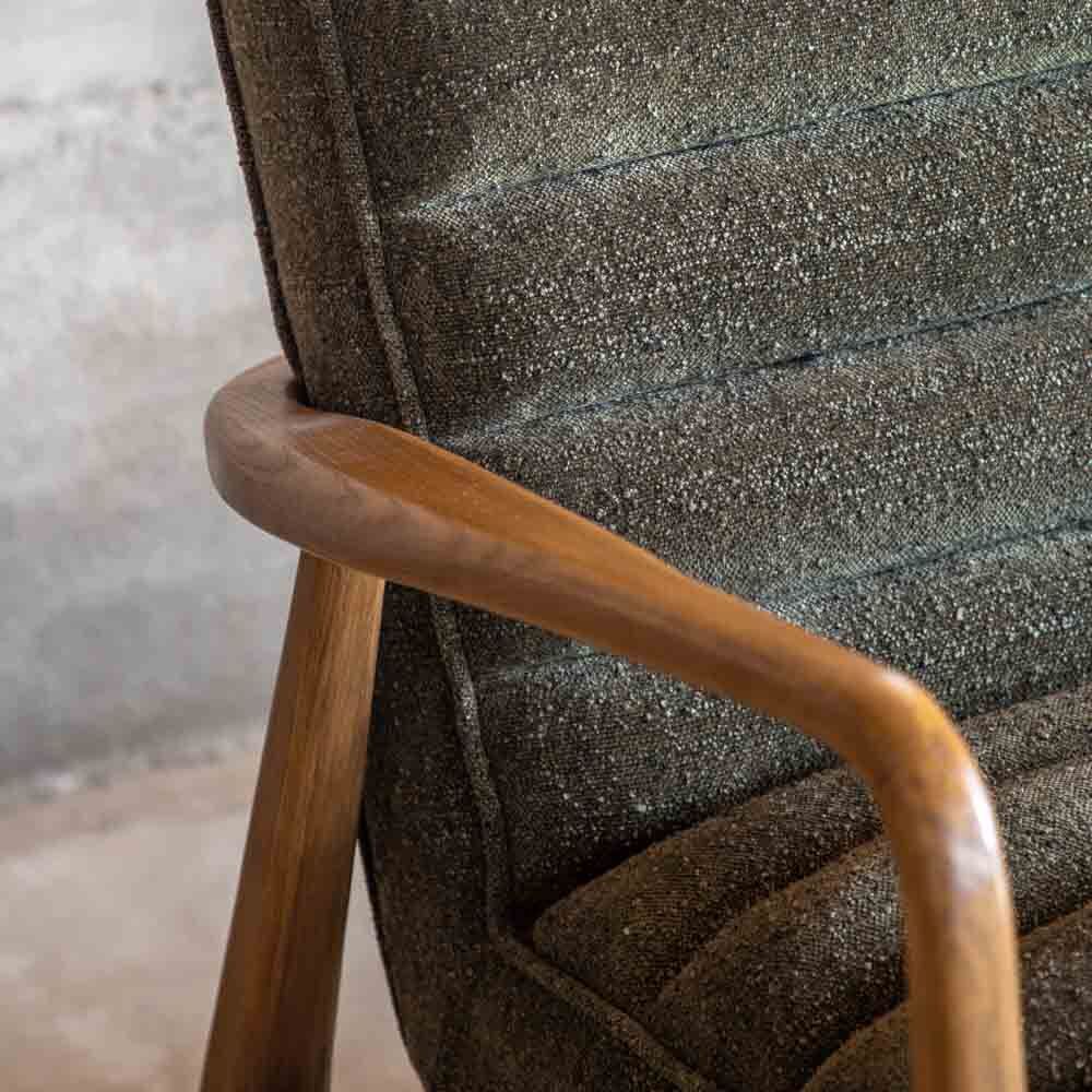 Busan 2 Seater Sofa Green Boucle - Image 3