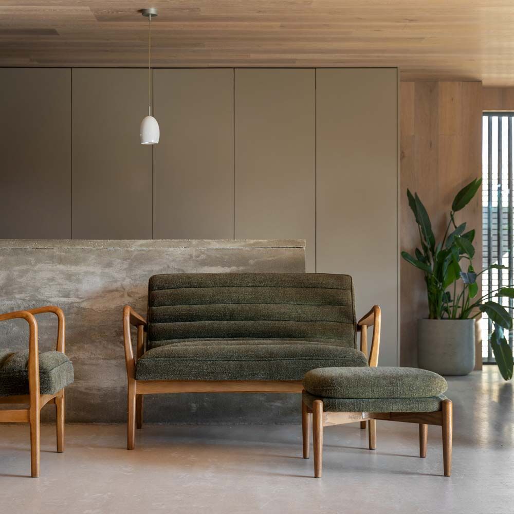 Busan 2 Seater Sofa Green Boucle - Image 4