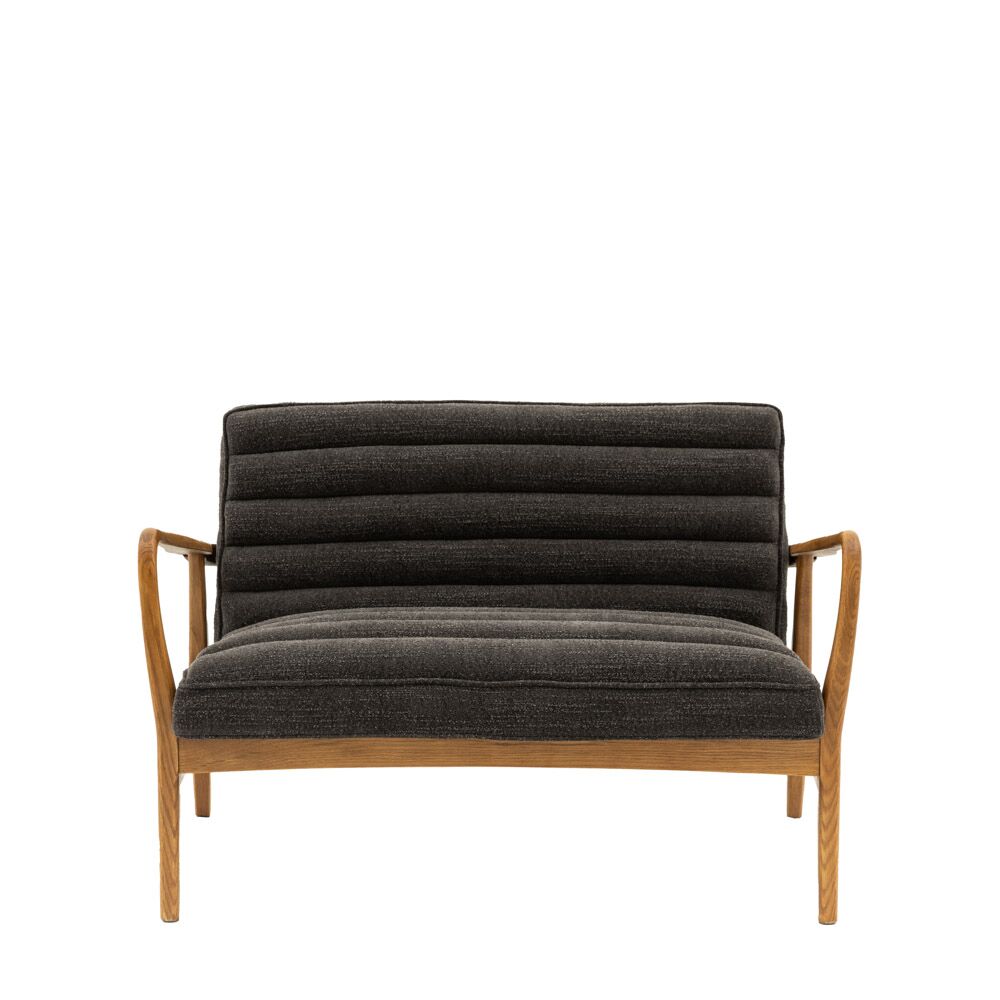 Busan 2 Seater Sofa Charcoal Boucle - Image 5