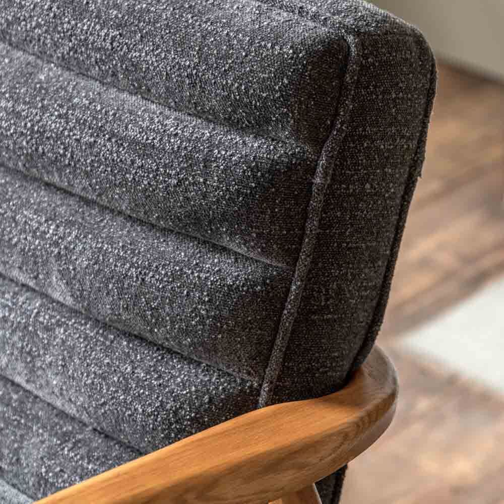 Busan 2 Seater Sofa Charcoal Boucle - Image 2