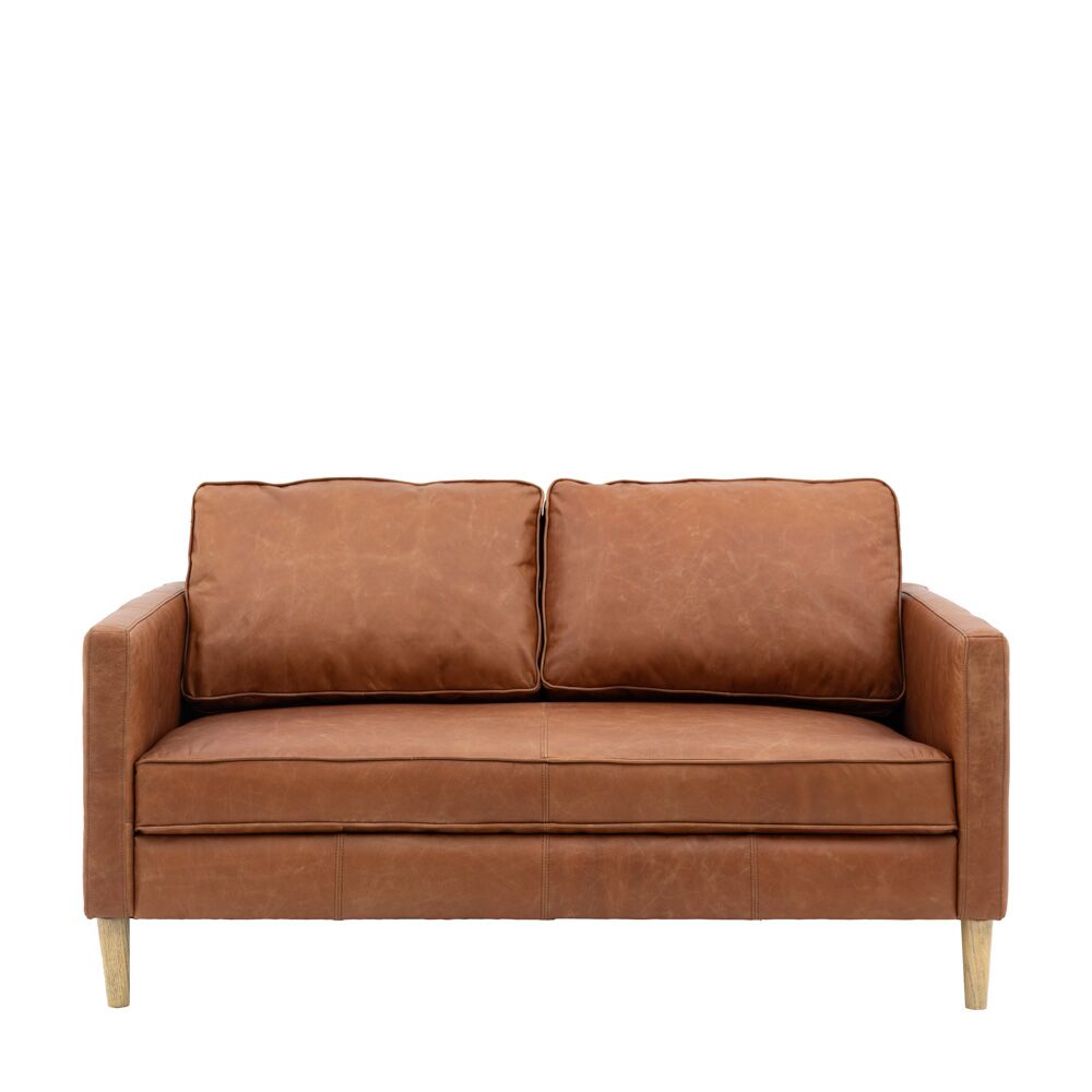 Bursa 2 Seater Sofa Vintage Brown Leather - Image 5