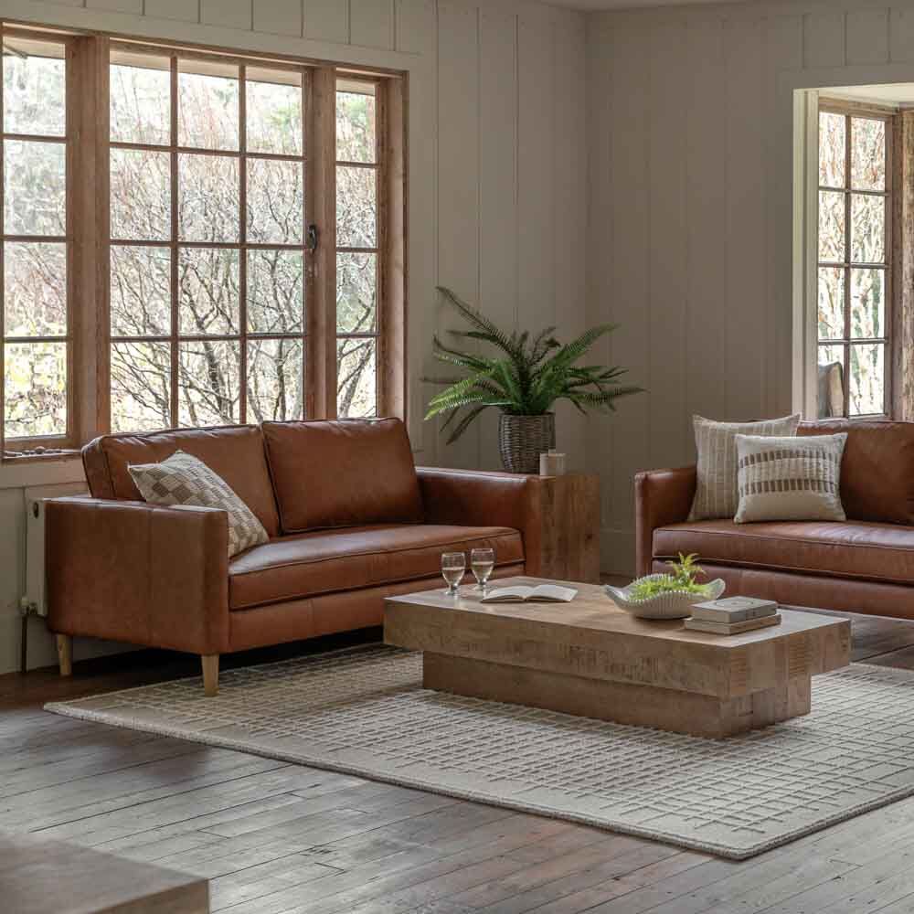 Bursa 2 Seater Sofa Vintage Brown Leather - Image 4