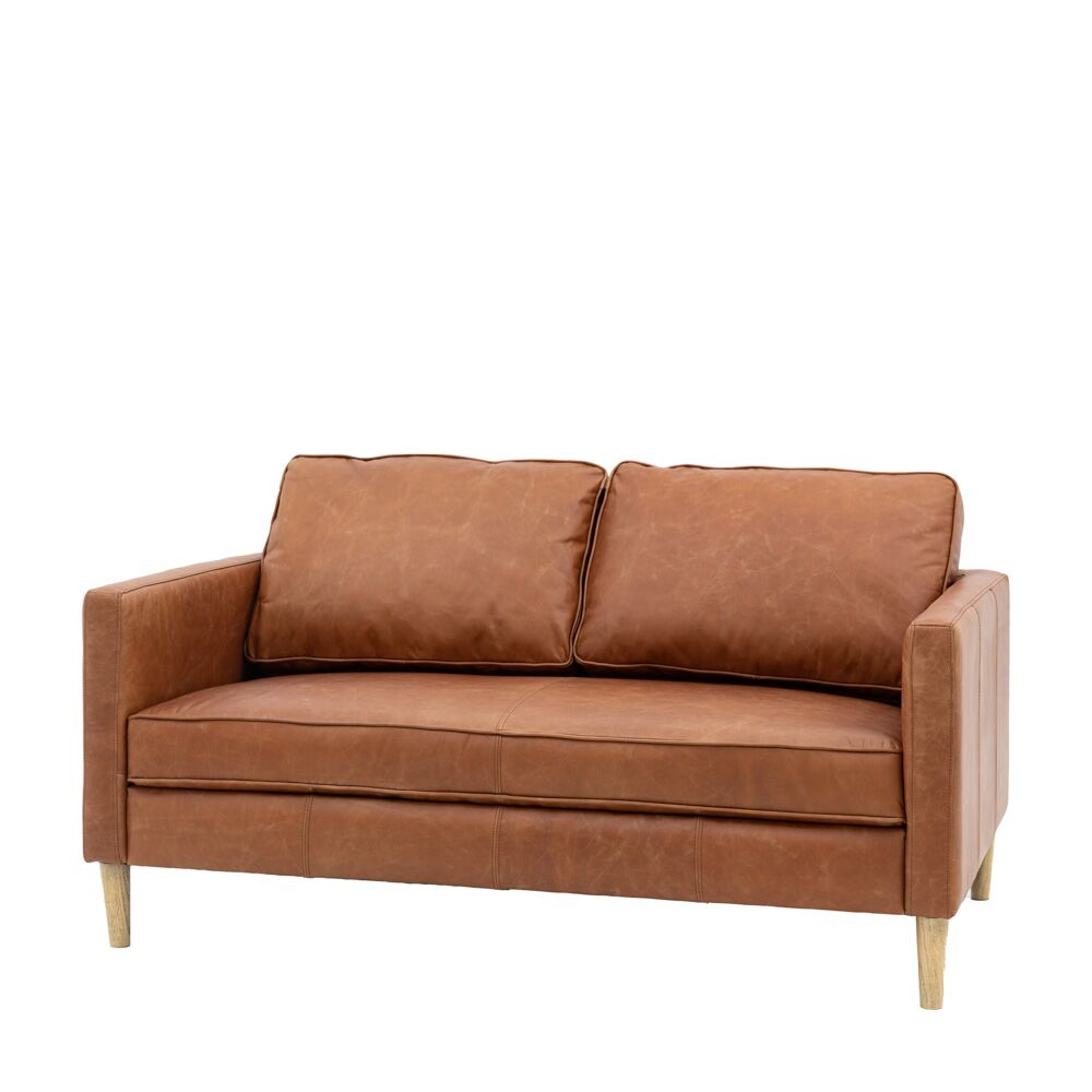 Bursa 2 Seater Sofa Vintage Brown Leather - Image 6