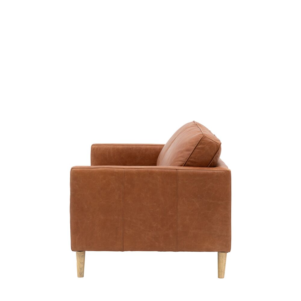Bursa 2 Seater Sofa Vintage Brown Leather - Image 7