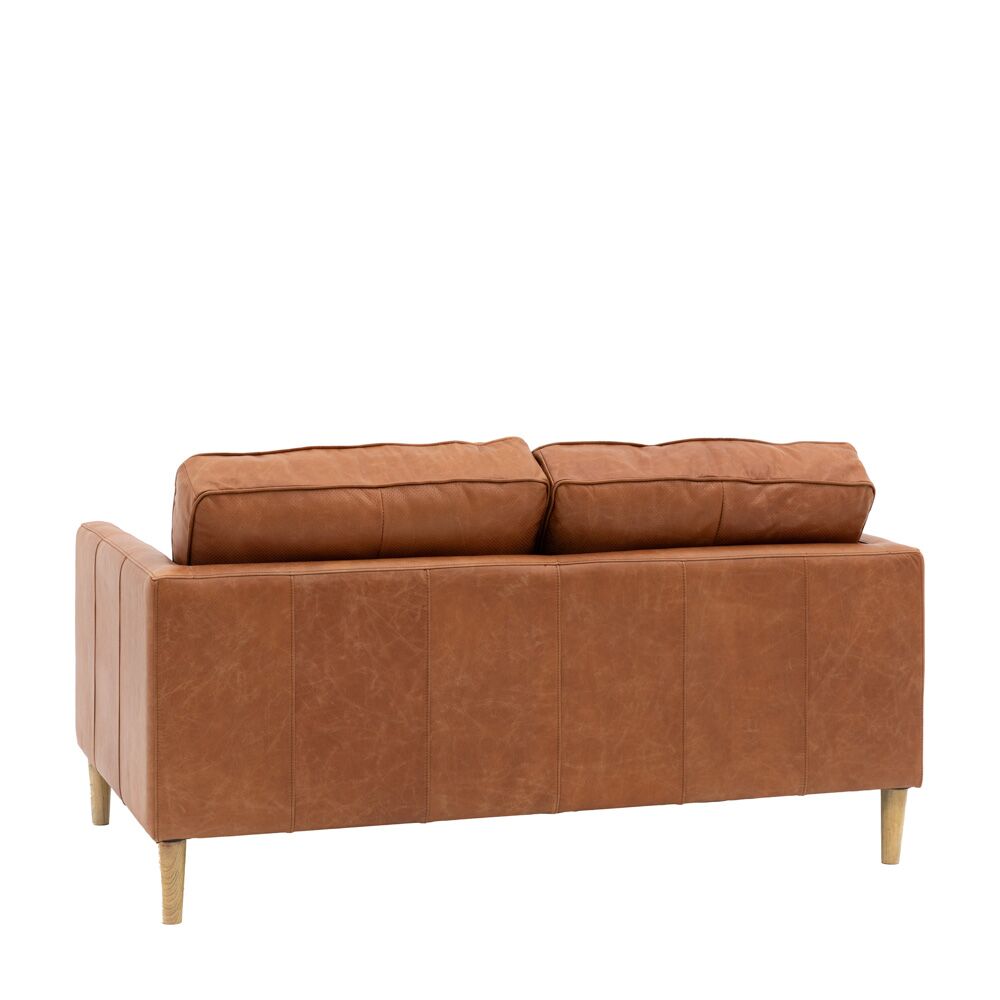 Bursa 2 Seater Sofa Vintage Brown Leather - Image 8
