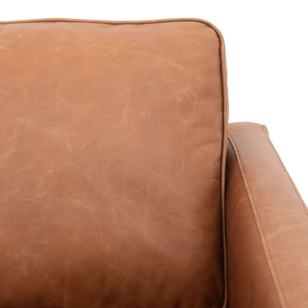 Bursa 2 Seater Sofa Vintage Brown Leather - Image 10