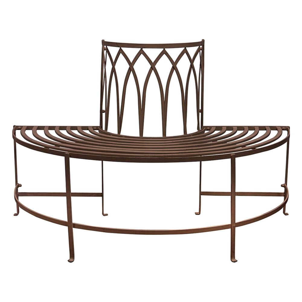 Trento Outdoor Tree Bench Seat Ember - Image 2
