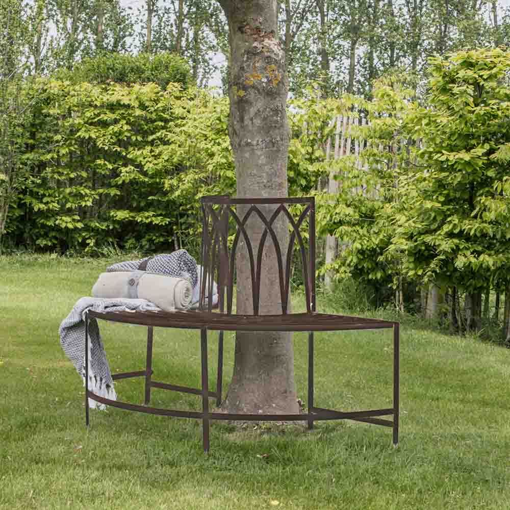 Trento Outdoor Tree Bench Seat Ember