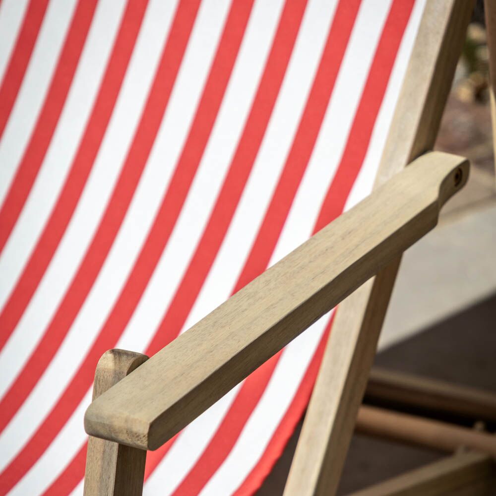 Red Stripe Deck Chair - Image 3