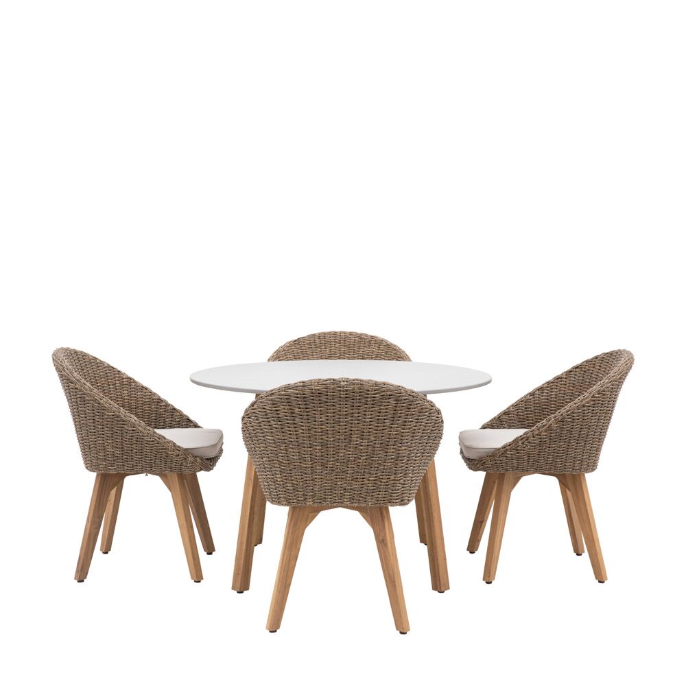 Tremoli 4 Seater Round Dining Set - Image 4