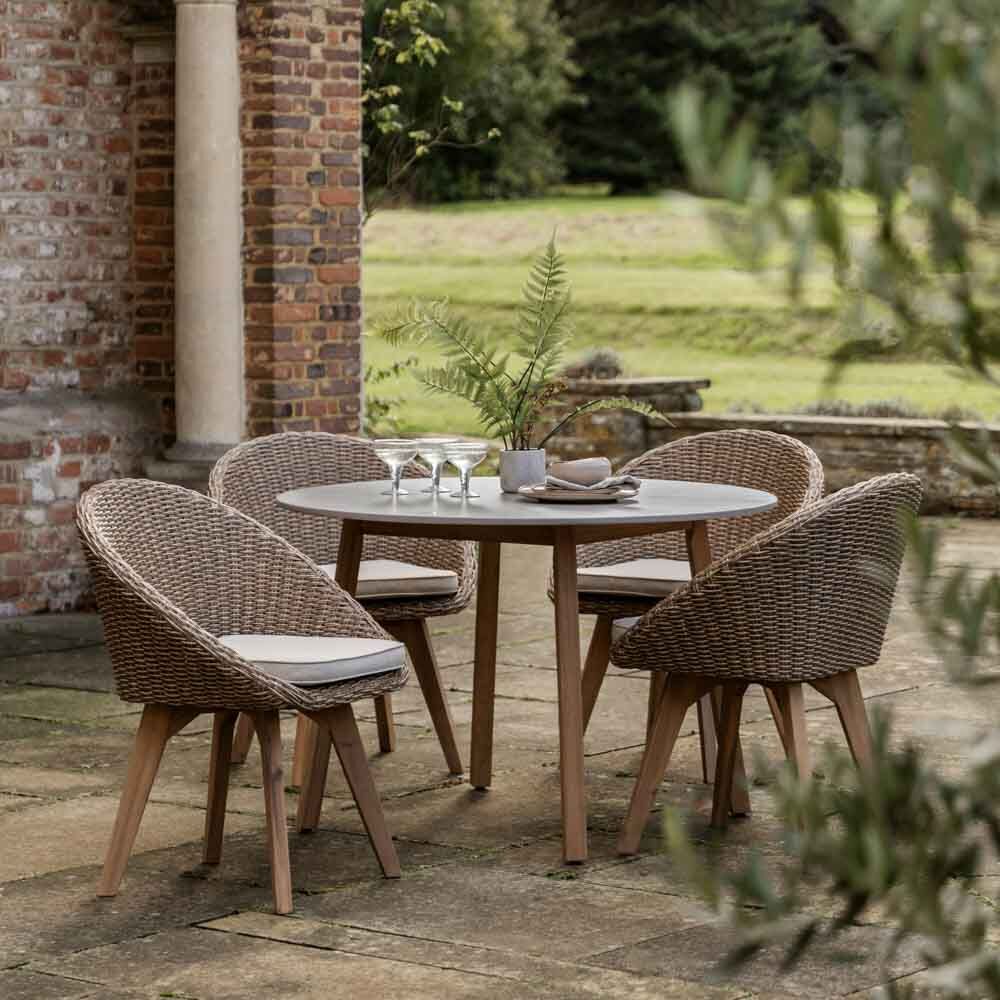 Tremoli 4 Seater Round Dining Set