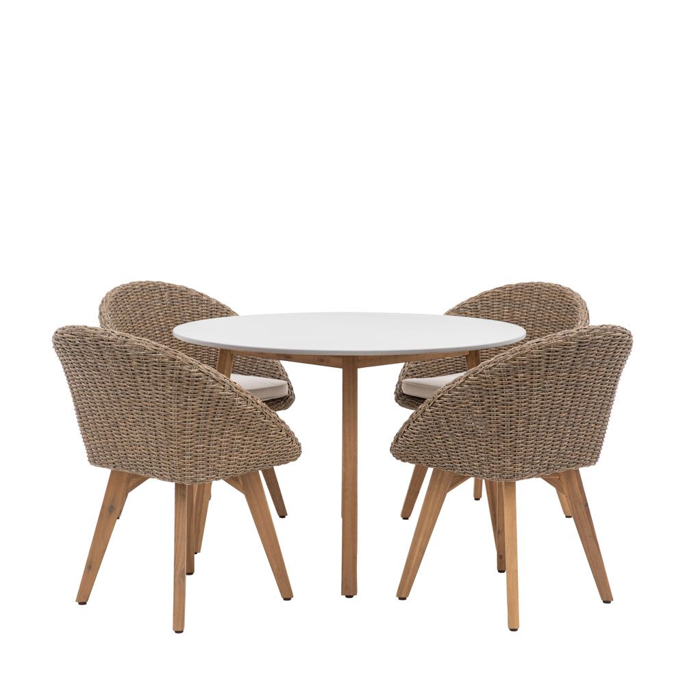 Tremoli 4 Seater Round Dining Set - Image 6