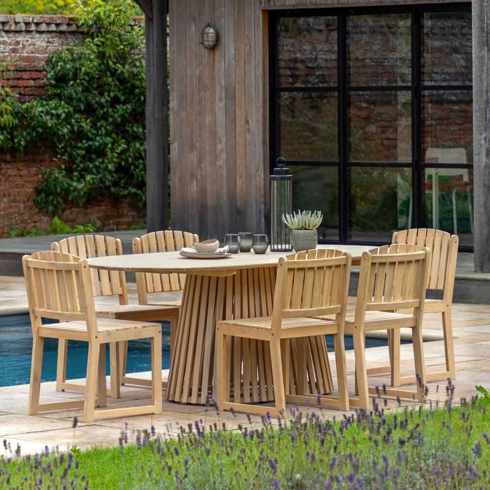 Bianchi Oval Dining Table 6 Seater