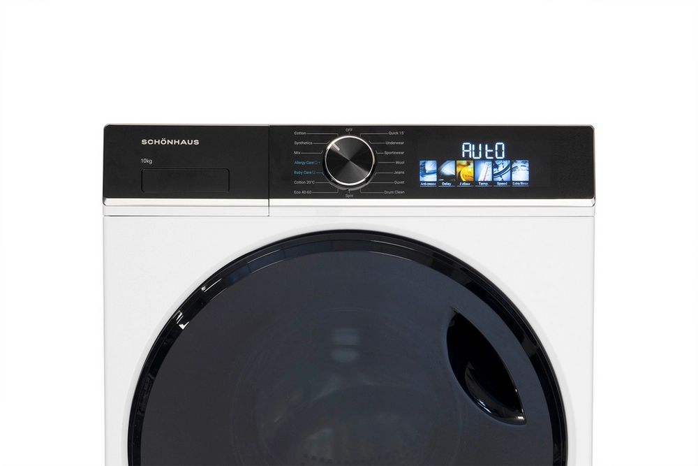 Schonhaus WMSF011014AW 10kg Washing Machine - White - Image 3
