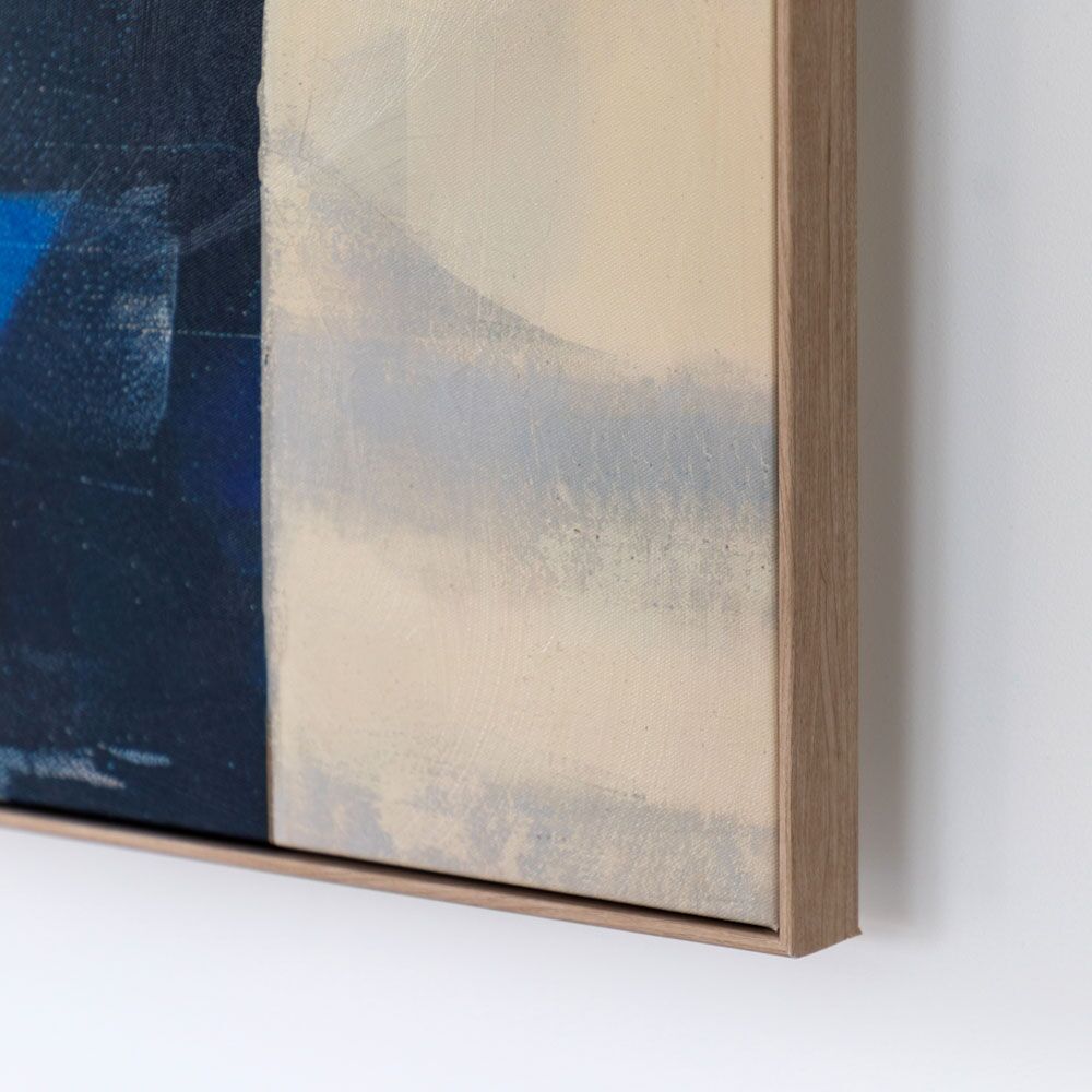 Cobalt Abstract Framed Canvas - Image 2