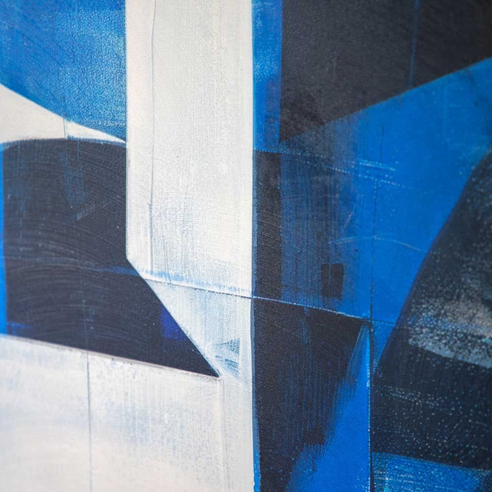 Cobalt Abstract Framed Canvas - Image 3