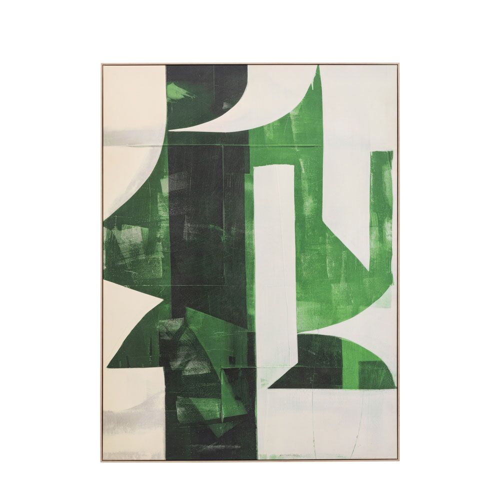 Emerald Abstract Framed Canvas - Image 4