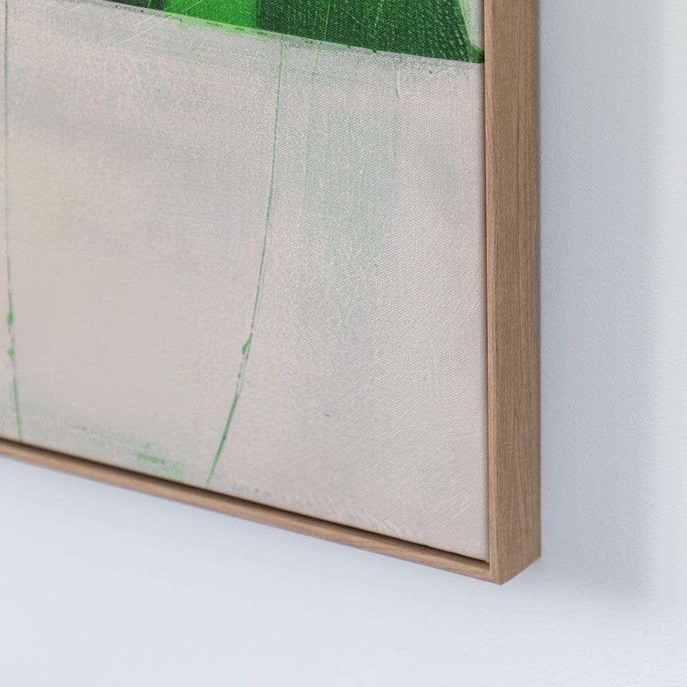 Emerald Abstract Framed Canvas - Image 2