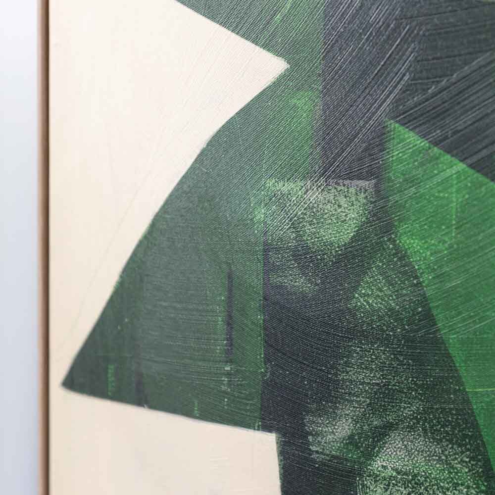 Emerald Abstract Framed Canvas - Image 3