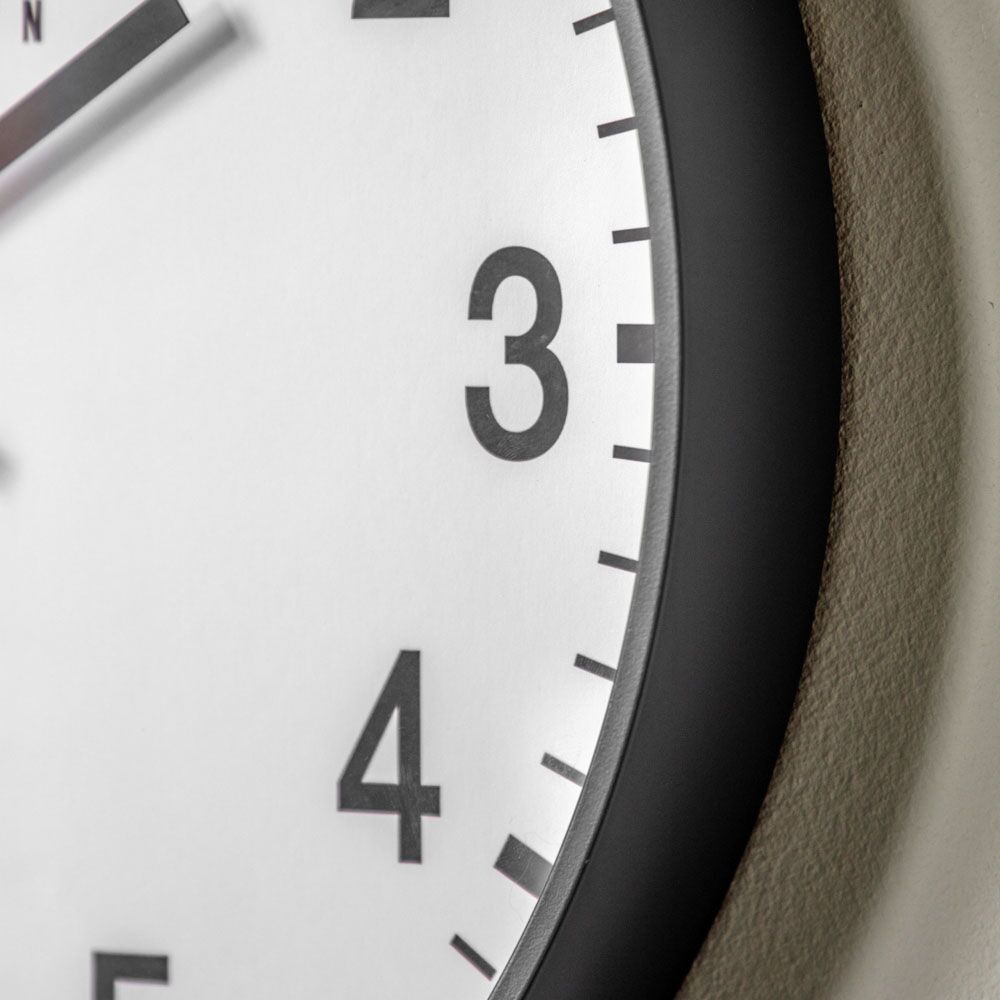 Cambridge Wall Clock Grey 40cm - Image 2