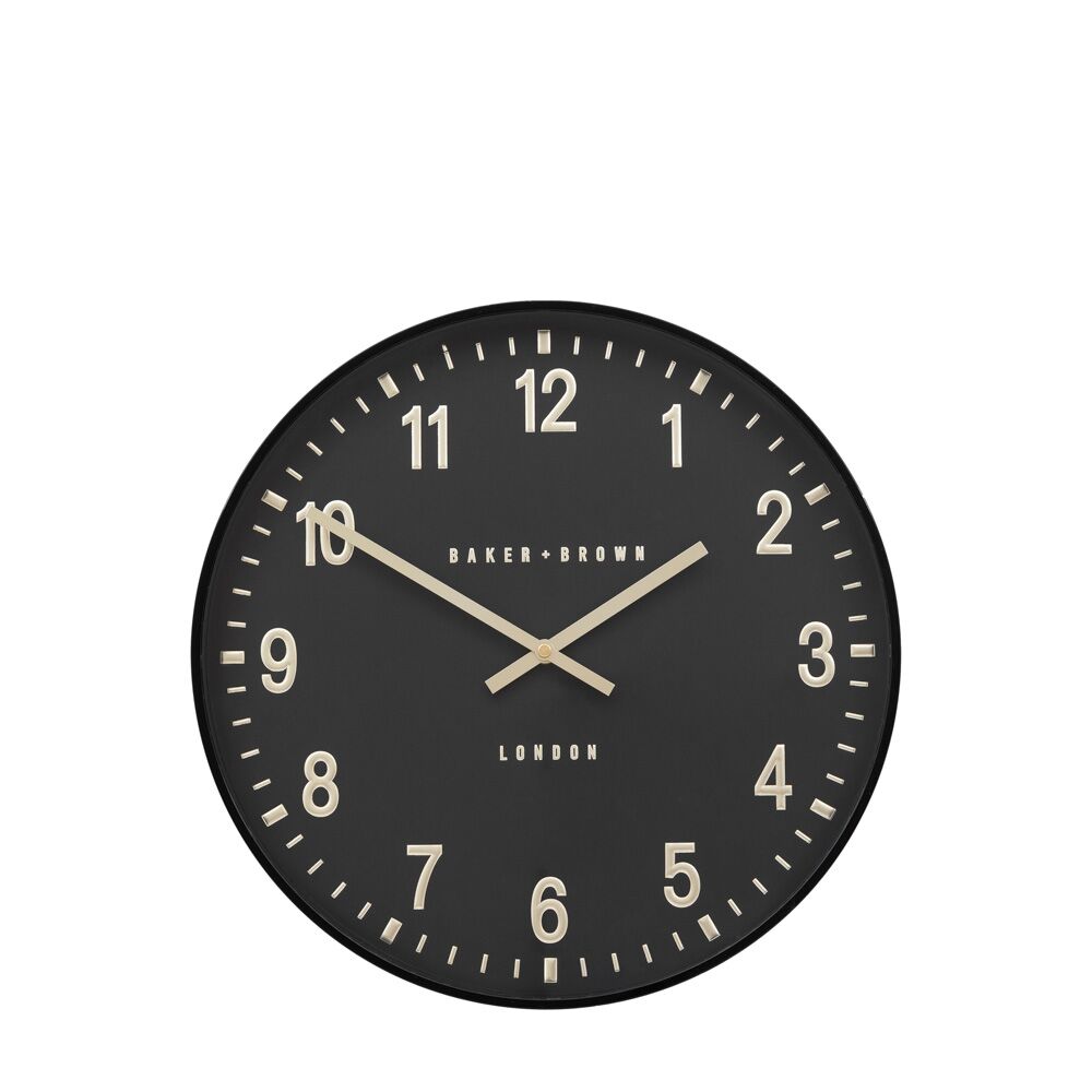 Cambridge Wall Clock Black 40cm - Image 5