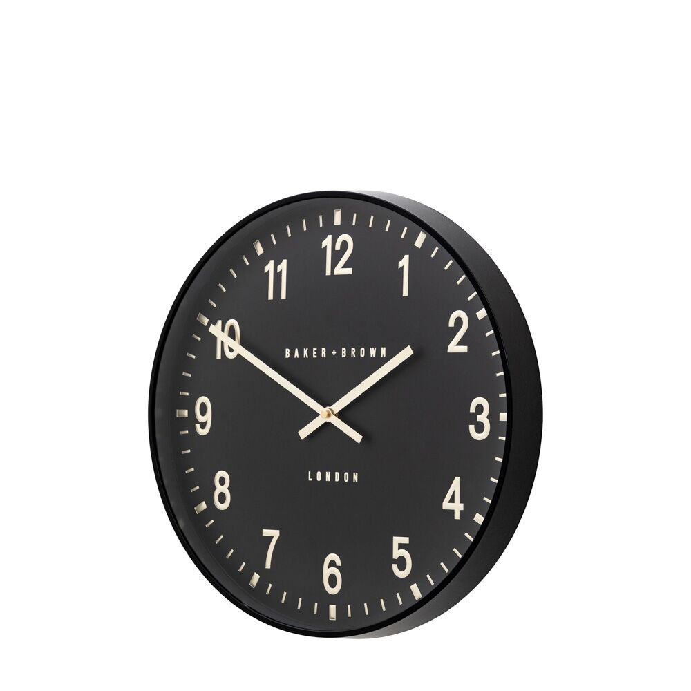 Cambridge Wall Clock Black 40cm - Image 6