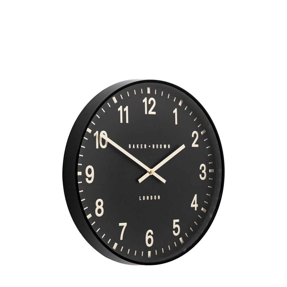 Cambridge Wall Clock Black 40cm - Image 7
