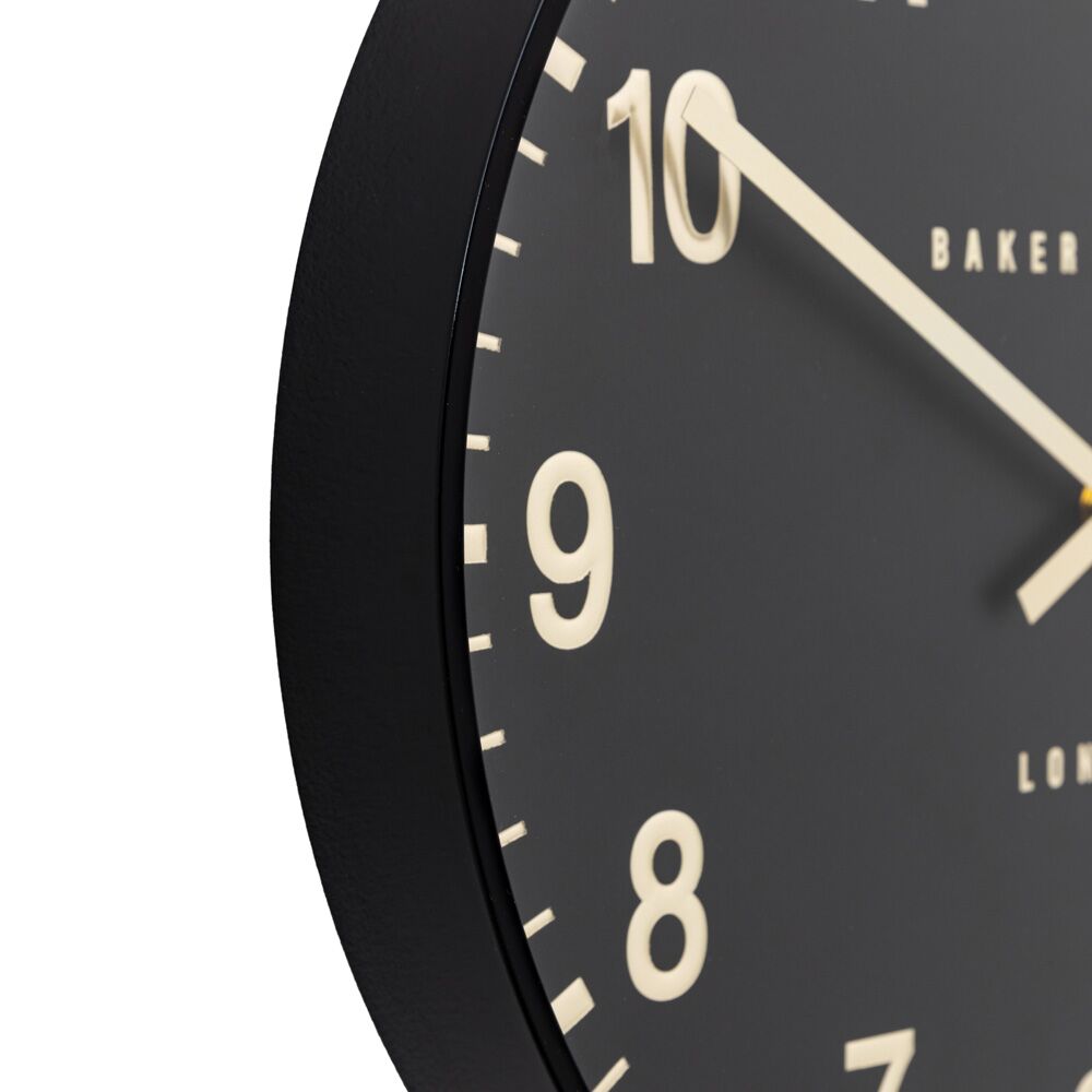 Cambridge Wall Clock Black 40cm - Image 8