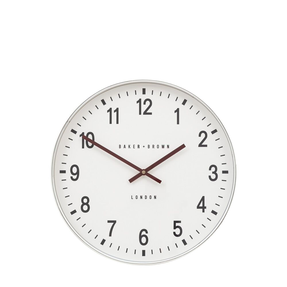 Cambridge Wall Clock Chrome 40cm - Image 4