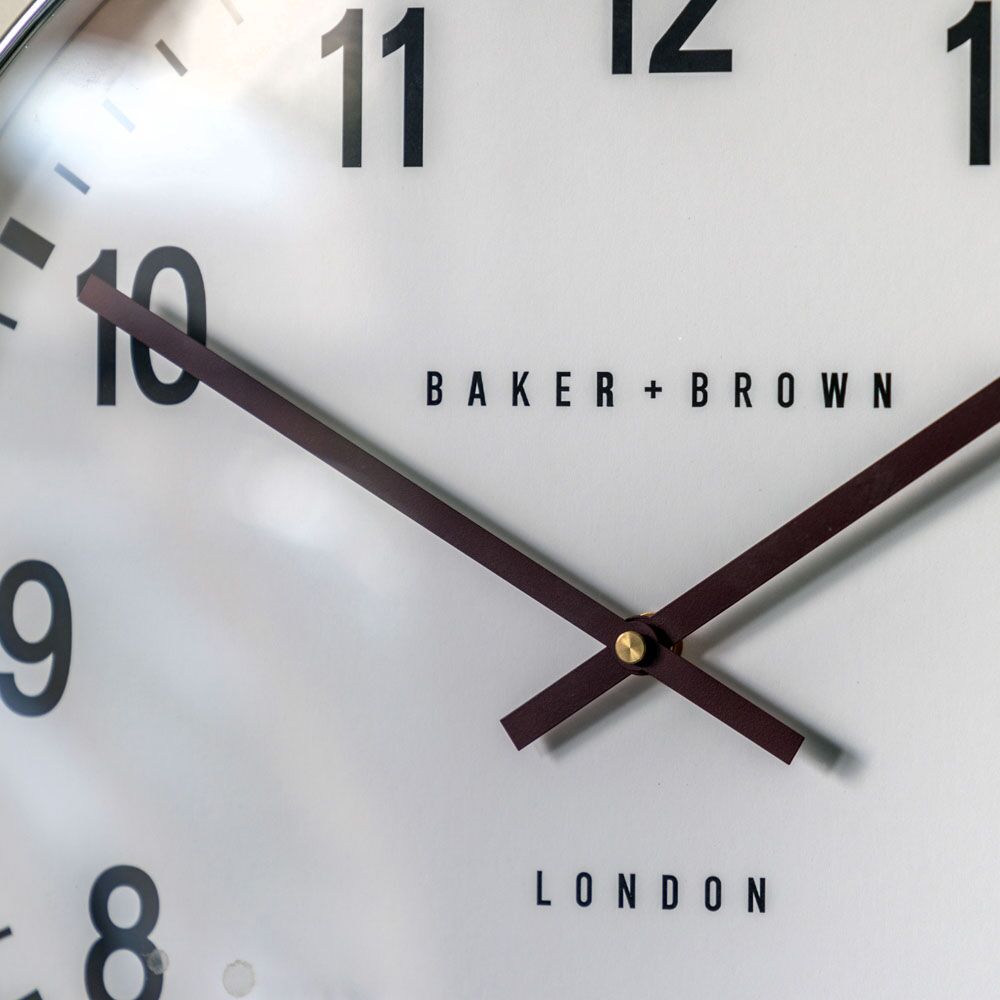 Cambridge Wall Clock Chrome 40cm - Image 3