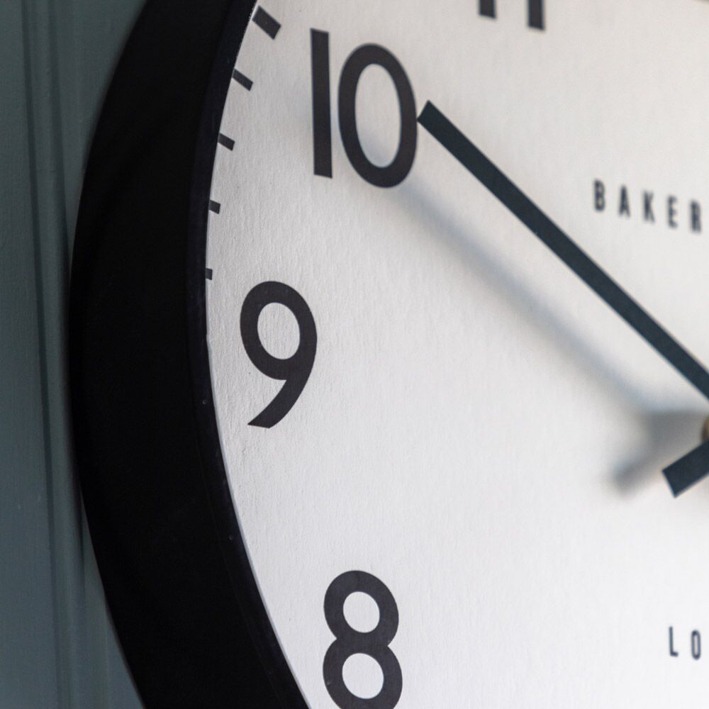 Norton Wall Clock Black 30cm - Image 3