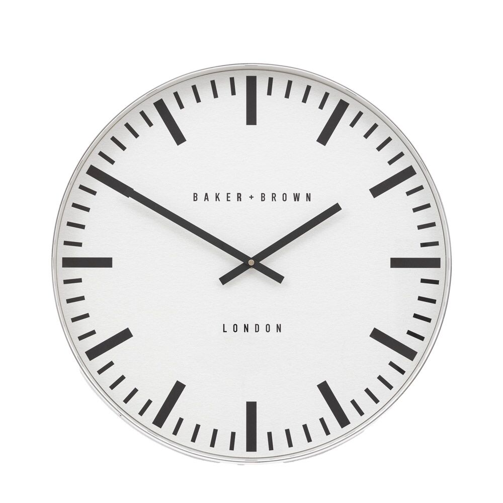 Longstone Clock Chrome 50cm